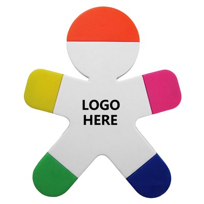 Human-Shaped Fluorescent Pen 5 Piece Set